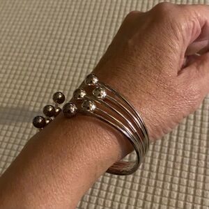 Silver Bangle Cuff Bracelet